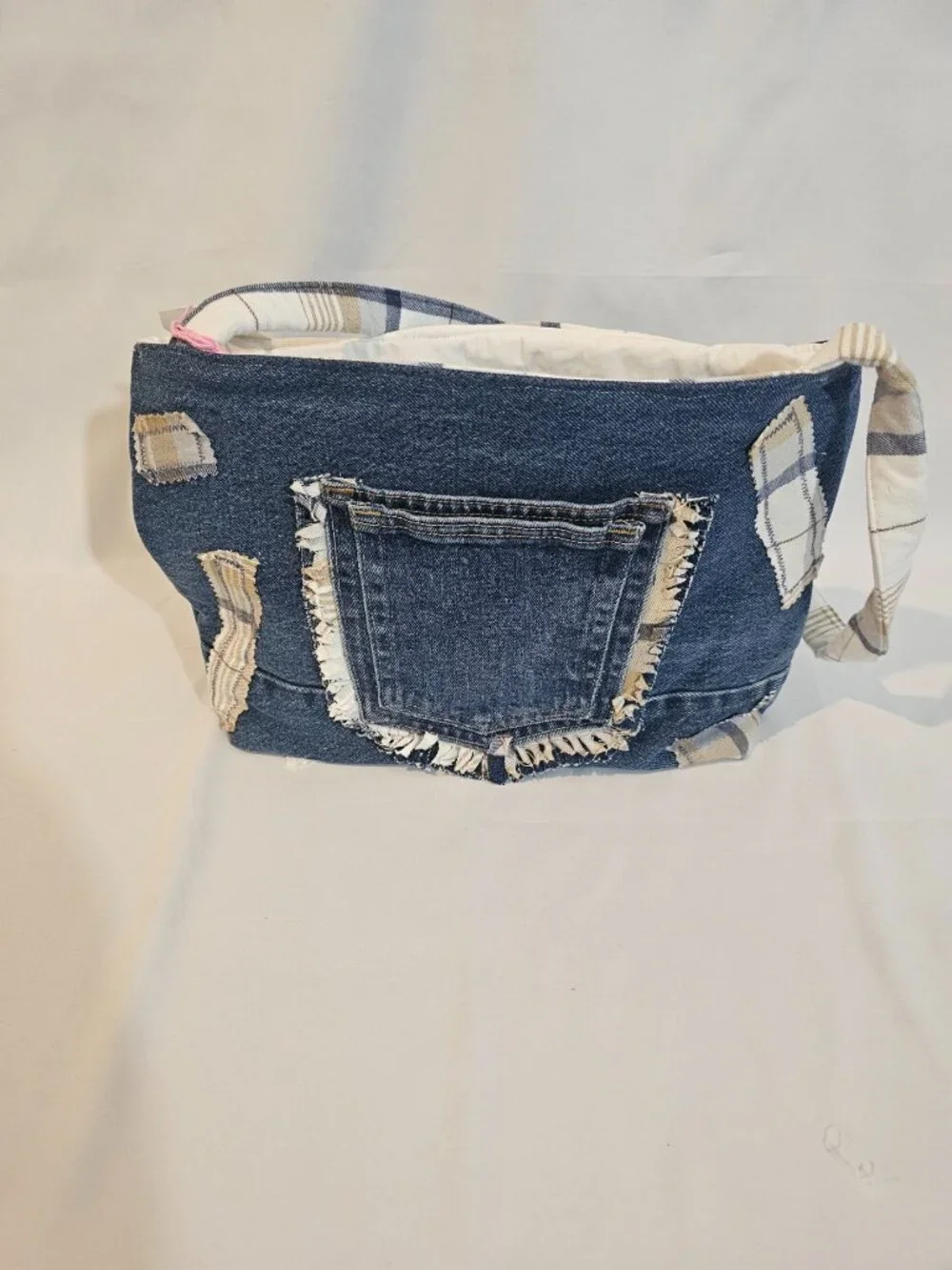 Blue Jean / Flannel Purse - Handmade